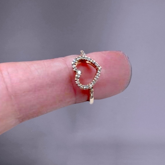 🌺 Rose Gold Heart Genuine Diamond Ring-NEW! - Picture 4 of 10
